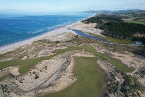 Te Arai (South) 4th Green 5th Hole Aerial